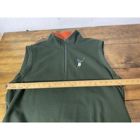ORVIS Men's Golf Vest Pullover Size Large 1/2 Zip Green Mock Neck Embroidered - Picture 7 of 10